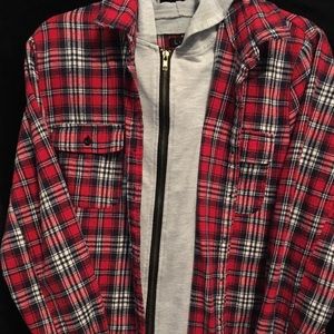 Women’s flannel jacket with hood
